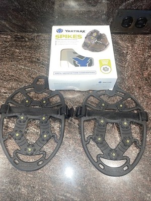 Yaktrax Spikes for Winter  Traction Walking Ice & Snow Ice Fishing L-XL 8-12 Men