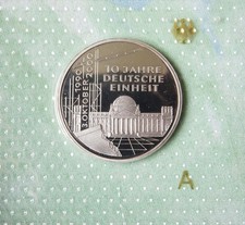 10 DM 2000 A; 10 Jahre Deutsche Einheit J.477 Spglz in Noppenfolie
