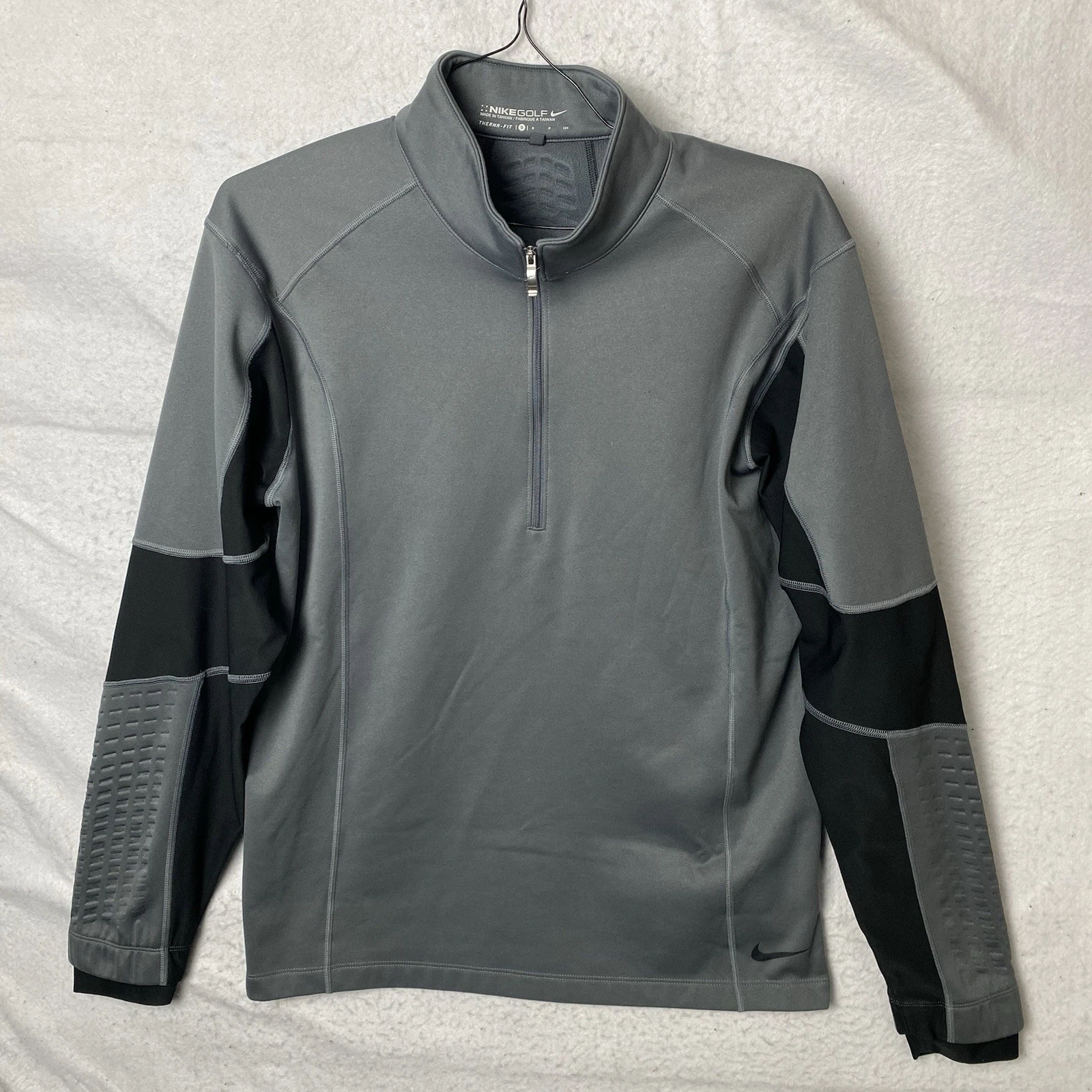 Nike Golf Men's Gray 1/4 Zip Pullover Top Sweatshirt Therma-Fit Athletic Size S