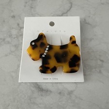 Dog Rhinestone Detail Hair Clip Barrette For Women-New