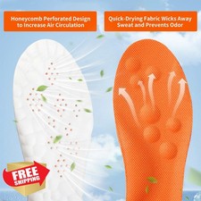 Steppers Insoles Men Women Orange L/XL Arch Support Pain Relief Trimmable