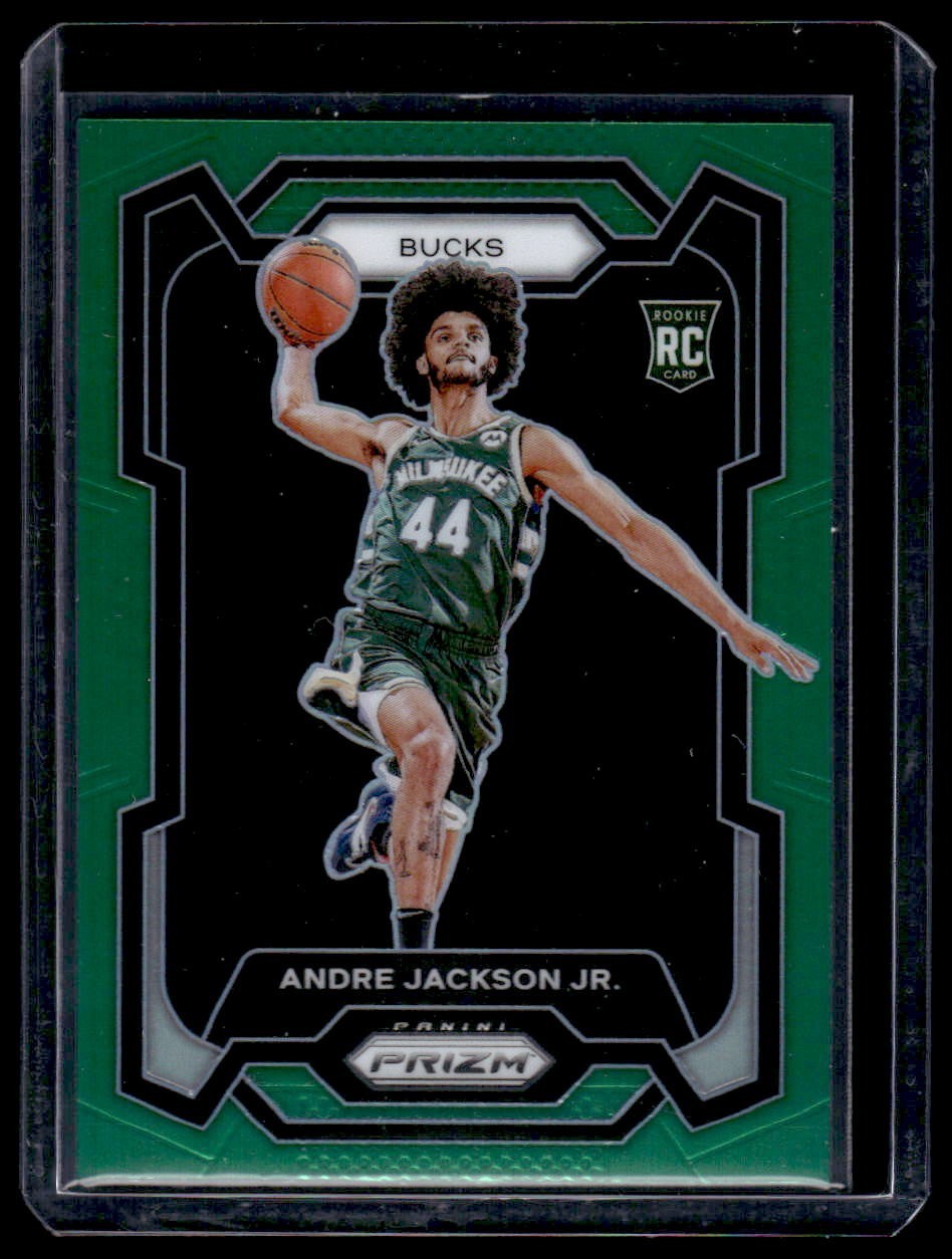 2023-24 Panini Prizm Andre Jackson Jr. RC Prizm Green Rookie #131 Bucks