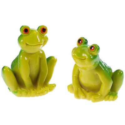  2 Stück Frosch-Statuen, Frosch-Figur, Frosch-Außendekoration, Mini-Frösche,