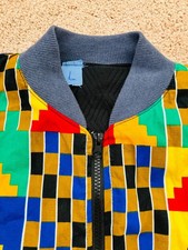 Vintage 80s-90s Bomber Jacket Hip Hop Streetwear Geometric Fresh Prince MED-LRG
