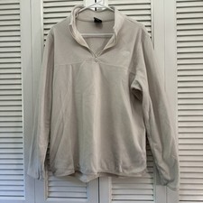 The North Face Women s Quarter-Zip Fleece Pullover Cream/White Size XL