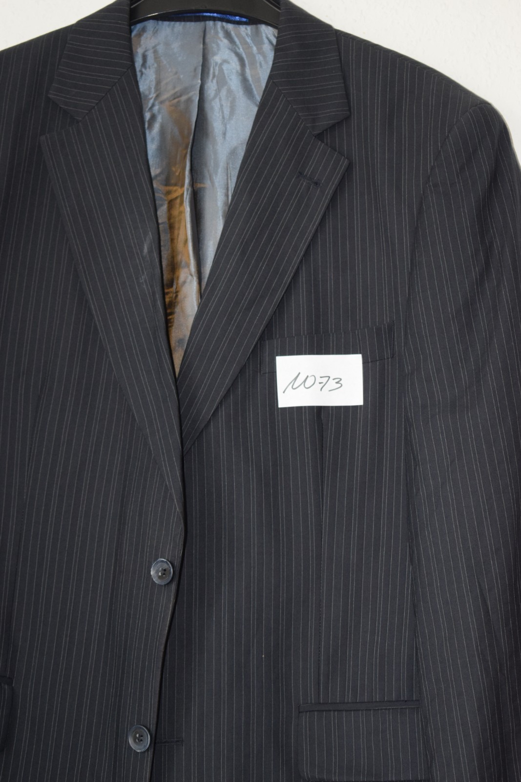 Bogart Men’s Navy Pinstripe Cotton Blend Blazer - Size 52 image 6