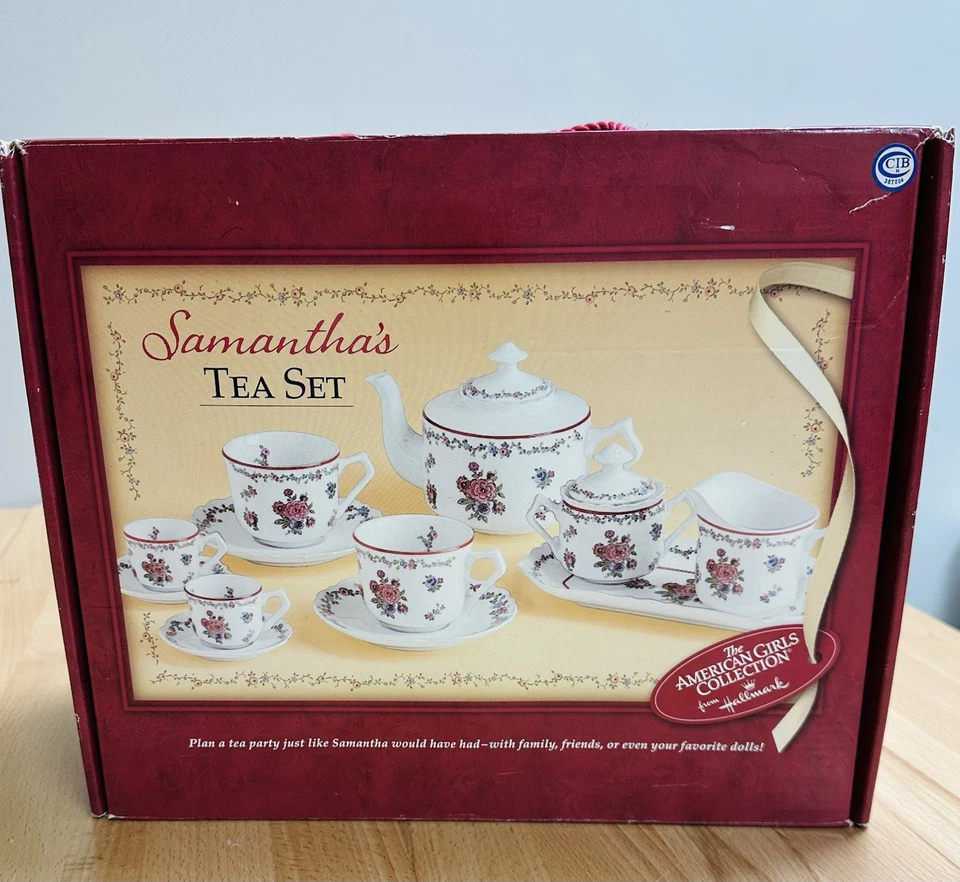 美国女孩萨曼莎茶套装标志 100% 完整原装盒 2002 — 第 4/4 张图片