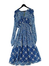 Karen Millen A-Line Maxi Dress UK10 in Blue