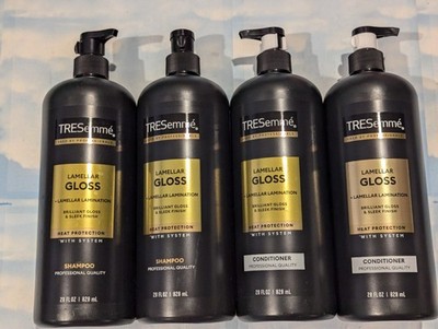 LOT (4) TRESEMME LAMELLAR GLOSS SHAMPOO & CONDITIONER    28 FL OZ