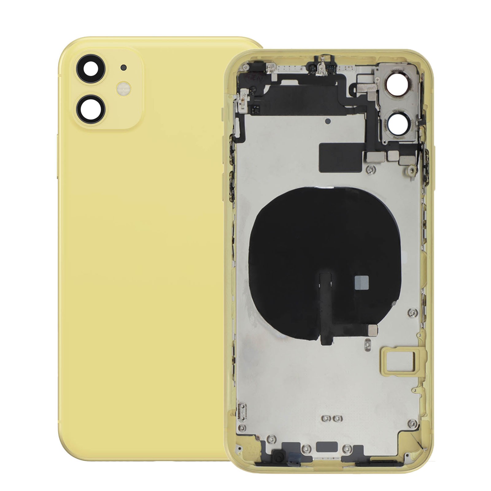 Châssis iPhone 11 avec vitre arrière et charge sans fil intégrée noire