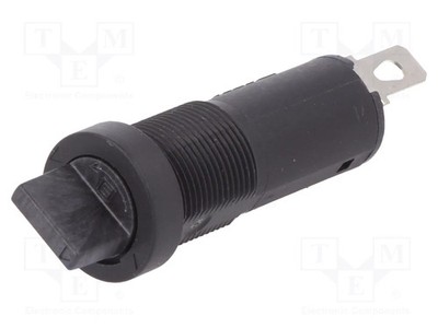 schwarz Buchse IP40 FBS1 250VAC für Frontplatten 10A 5x20mm