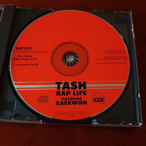 TASH featuring RAEKWON Rap Life promo cd single clean version - Picture 3 of 4
