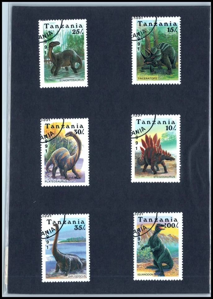1990 DINOSAURS mixed lot 9 panels sealed Tanzania Bulgaria Vietnam etc - Image 3 of 4