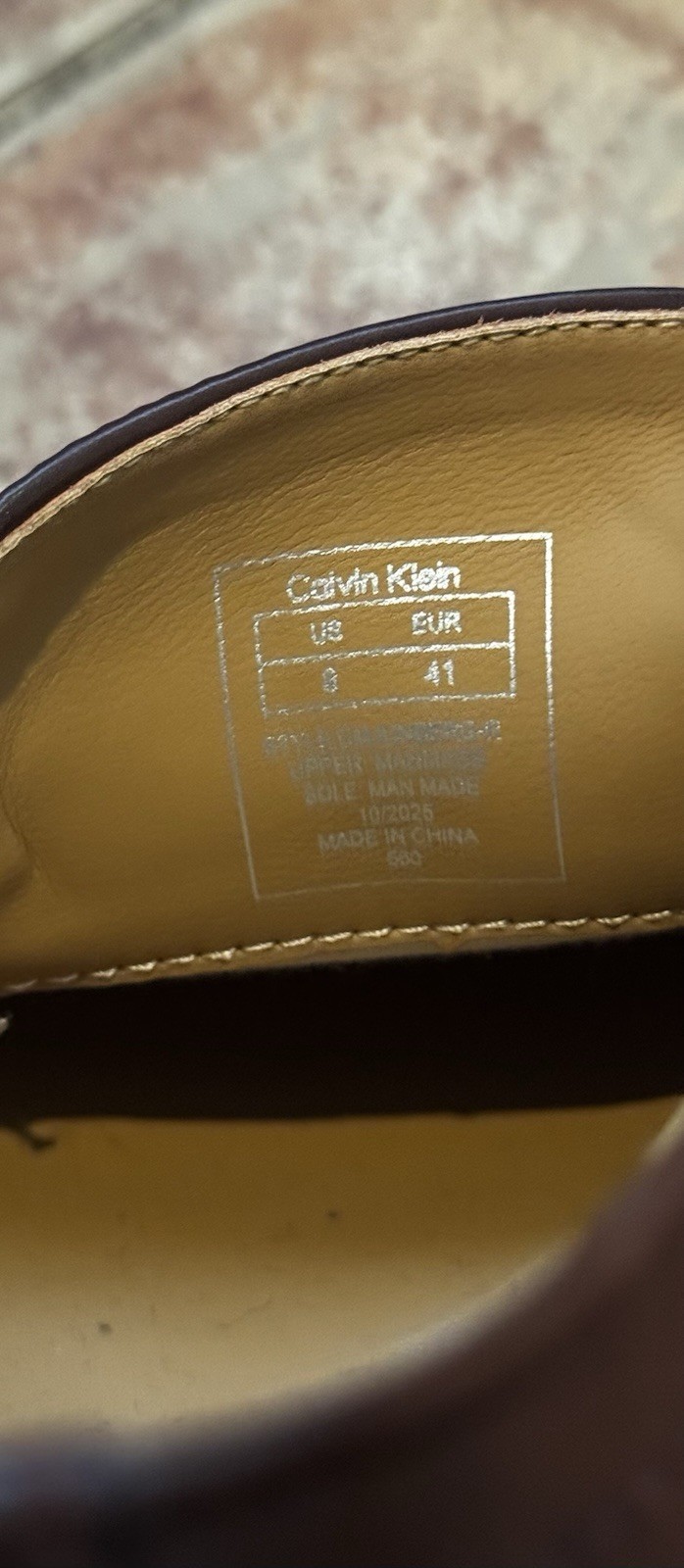 Calvin Klein Size 9 Brand New Dress Shoes, Brown thumbnail 4
