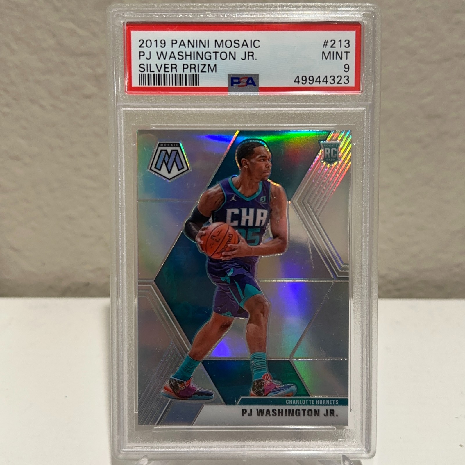 2019-20 Panini Mosaic Rookie RC Silver Prizm PJ Washington Jr. 213 Hornets PSA 9