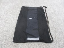 Nike Mesh Drawstring Gym Sack Bag Black Ventilated Sports Gear Large Capacity