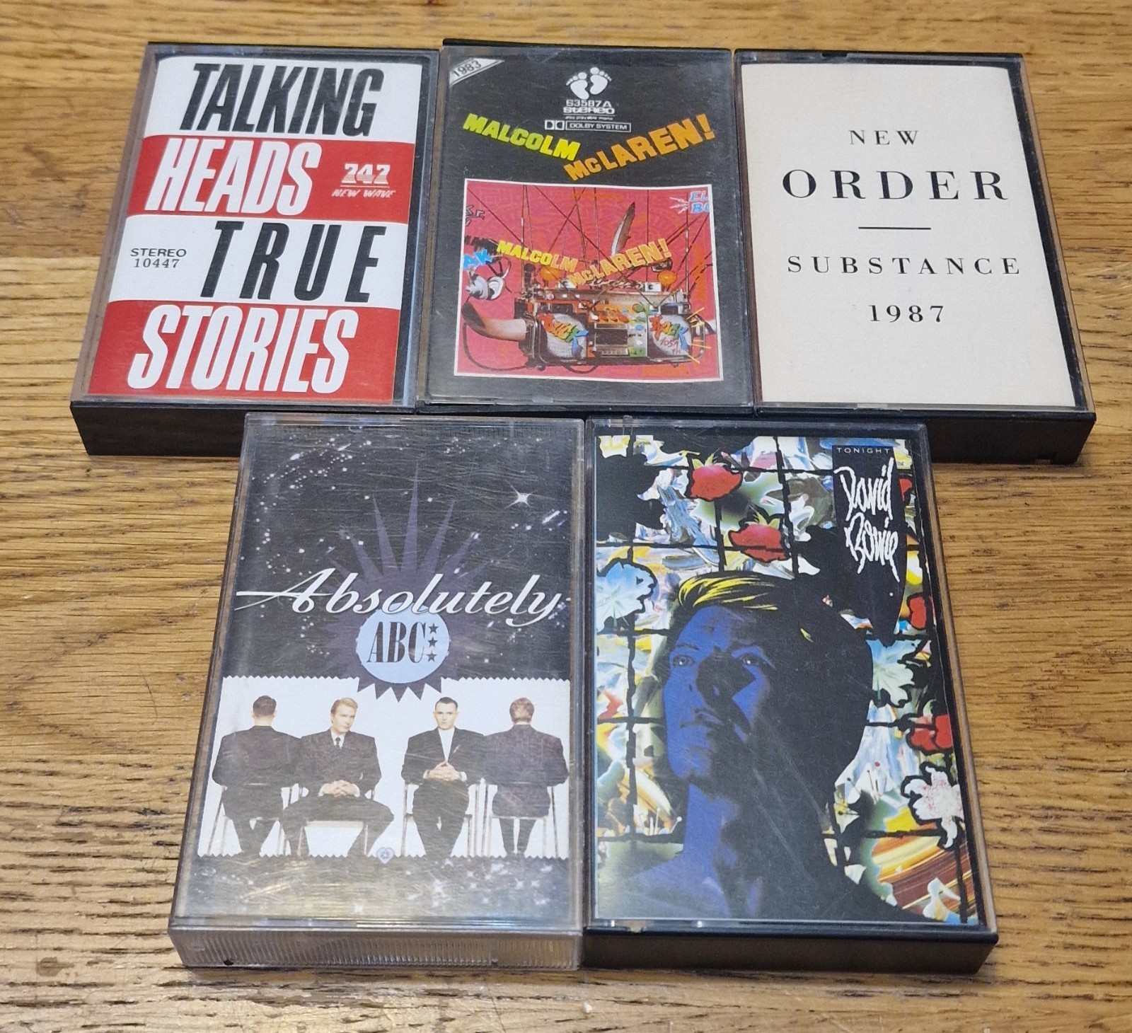Various Vintage Cassette Tapes- Malcolm Mclarren , New Order , David Bowie