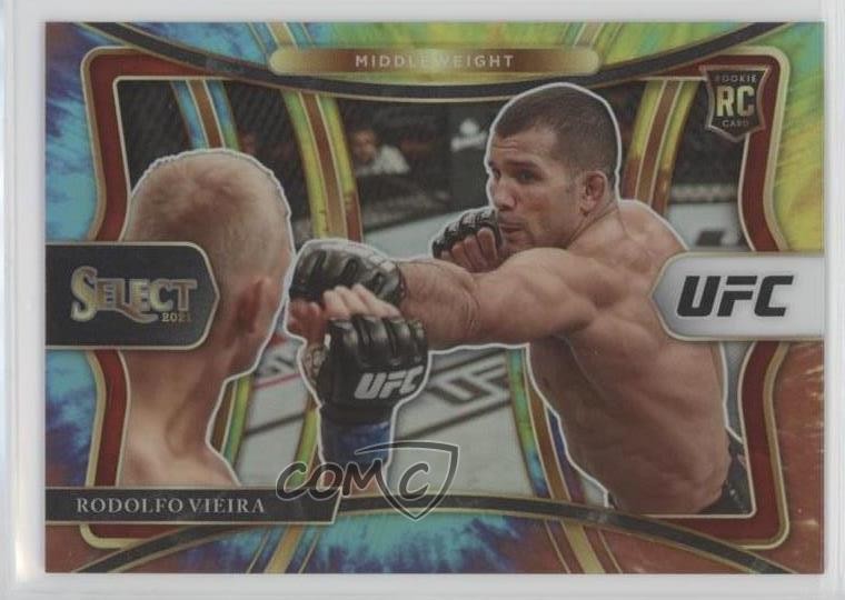 2021 Select UFC Premier Level Tie-Dye Prizm 3/25 Rodolfo Vieira Rookie RC b8h