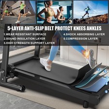 2.5HP Foldable Treadmill for Home Quiet Folding Running Jogging Machine, 300 LBS 6