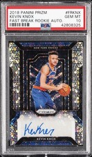 2018 PANINI PRIZM FAST BREAK ROOKIE AUTO #FRKNX KEVIN KNOX ROOKIE RC PSA 10 