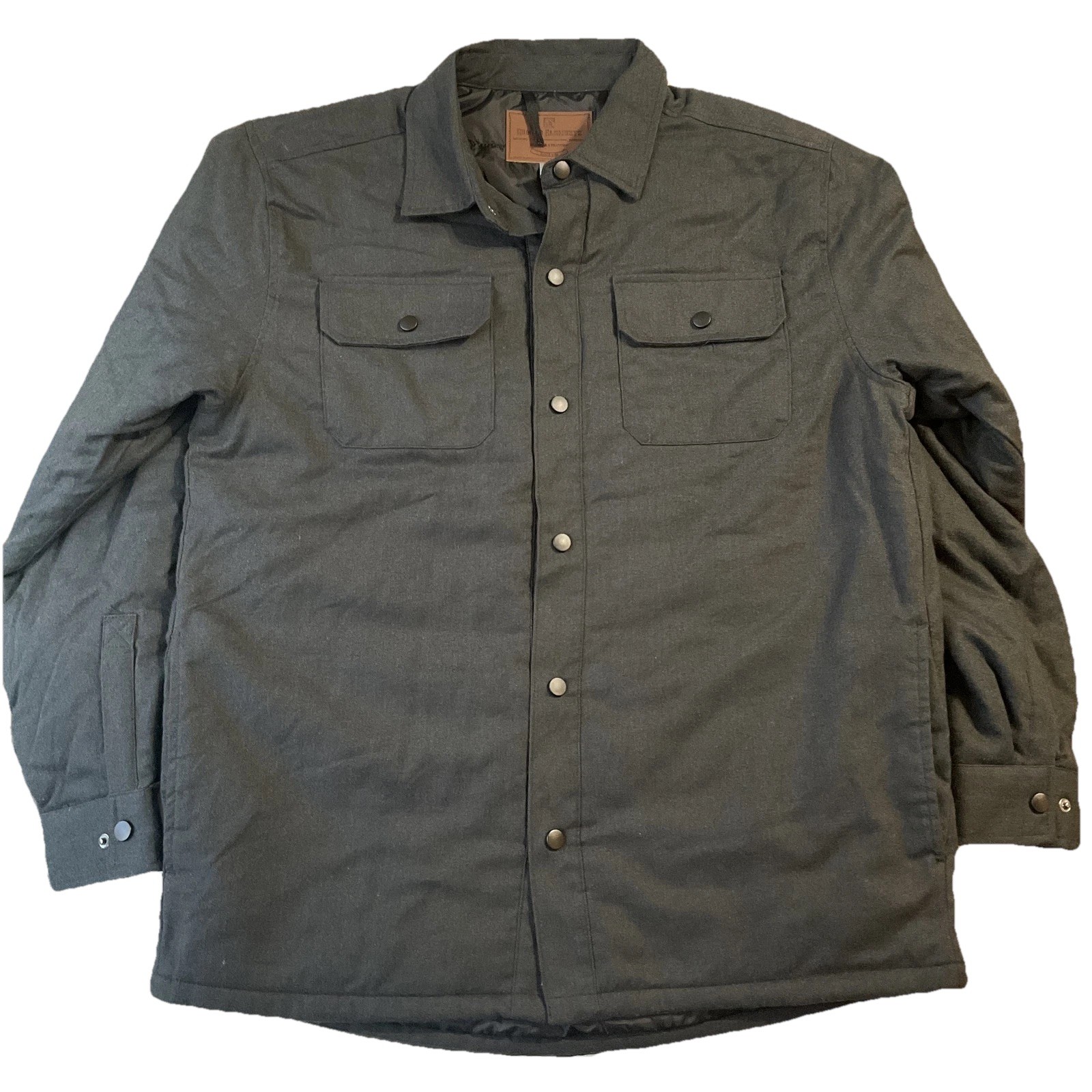 Rugged Elements Men Jacket L Charcoal Workwear Sn… - image 1