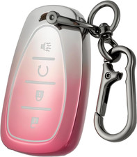 For Chevy Key Fob Cover with Keychain,Soft TPU Car Key Cover Case for 2017-2025