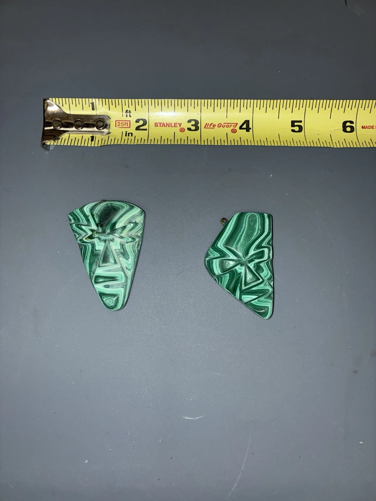 Malachite Facial pendant Charms image 1