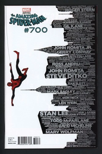 AMAZING SPIDER-MAN #700 MARCOS MARTIN CITY SKYLINE VARIANT 2013 HTF LTD 1:25 NM