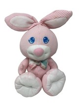 Vtg Fisher Price Cozies Pink Bunny Toy Thermal Waffle Weave Stuffed Plush 1994