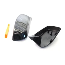 For BMW E60 E61 2003-2008 M Style Carbon Look Side Rearview Mirror Cover Caps