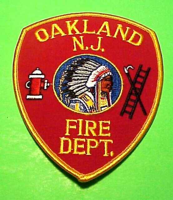 OAKLAND NEW JERSEY NJ ( INDIAN ) 5" FIRE DEPT PATCH FREE SHIPPING!!! eBay