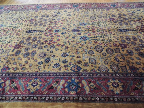 Antique Turkish 10x17 paisley Oriental GOLD Purple wool hand-knotted Velvet pile - Picture 13 of 18