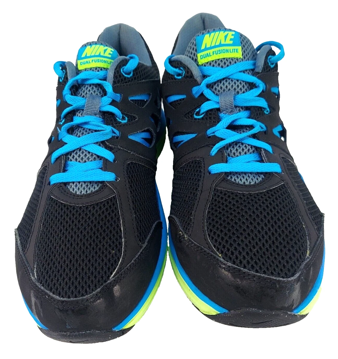 Nike Dual Fusion Lite 599513 003 Black Blue Running Shoes Sneakers
