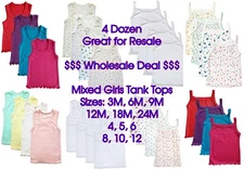 Wholesale Bulk Clothing Lot Kids Girls Tank Top All Brand New Mixed Resale Size