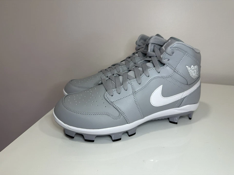 Botines de béisbol Nike Air Jordan 1 retro MCS gris lobo blanco AV5354-003 talla 9 Foto 4 de 4