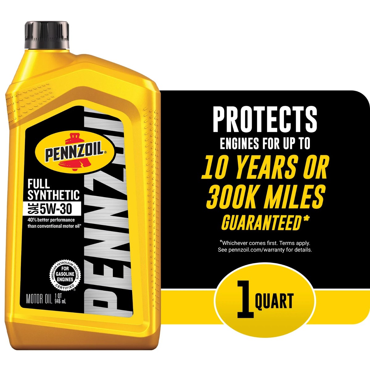 Pennzoil Ultra Platinum 5W-30 Full Synthetic Motor Oil, 1