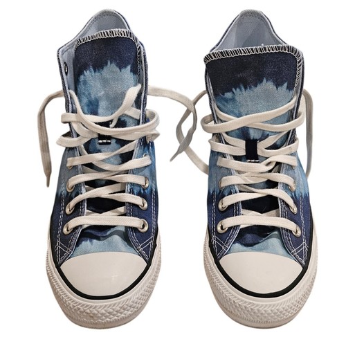 Chucks Blue Swirl Tie Dye Mens 7 - Womens 9 Hi Top Barely Used Converse Unisex - Picture 5 of 6