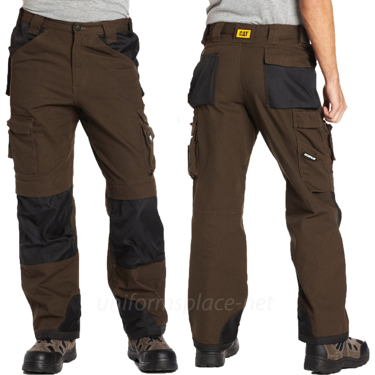 Caterpillar Work Pants Mens CAT Trademark Holster CARGO Tool Pockets Pant  C172  eBay