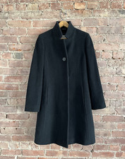 Cinzia Rocca Icons Womens Top Coat, Sz 38 It/ 2 Us, Black Wool/cashmere Italy