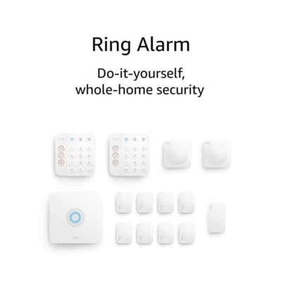 NEW 14 Piece Kit Ring Alarm 2nd Generation Home Security System - White