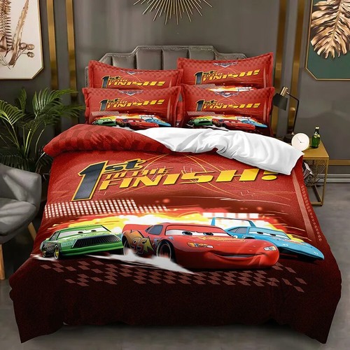 Lightning McQueen cartoon anime Bedding set duvet cover bed comforter pillowcase - Picture 16 of 18