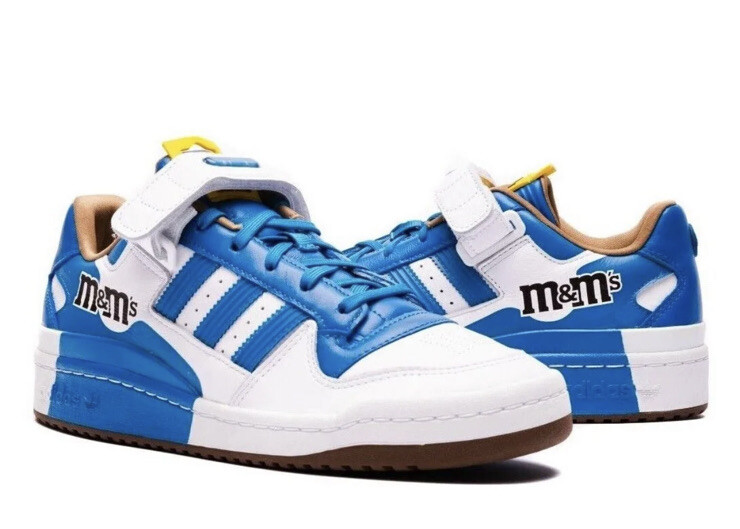 NIKE Adidas Forum Low 84 Sneakers Scarpe Casual M&M's Blu Bianco GZ1936 Uomo Taglia 10