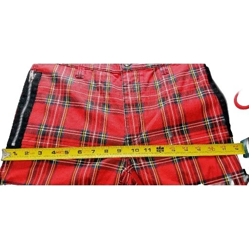 Pantalones ajustados a cuadros rojos TRIPP NYC para mujer talla 29/9 punk gótico DAANG GOODMAN de colección Y2K Foto 4 de 4