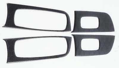 HC Real Carbon Fiber Window Lift Button Panel Cover Trim Fits 11-23 Chrysler 300