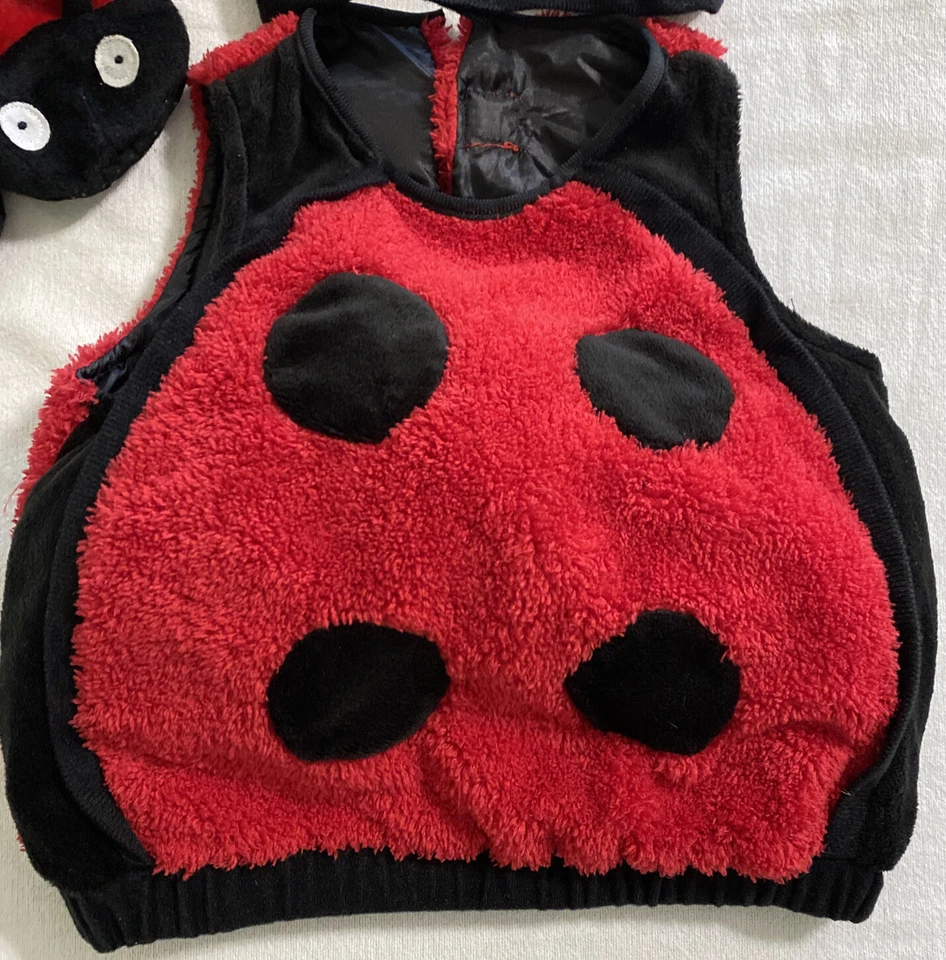 Infant Ladybug Vest with Detached Hood and added slippers Costume 12-24 Months - Image 2 of 4