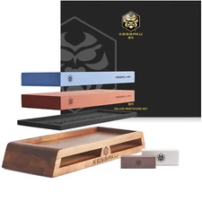 Kessaku Premium Whetstone Kit #1000/#6000 Knife Sharpener Sharpening XL Stones