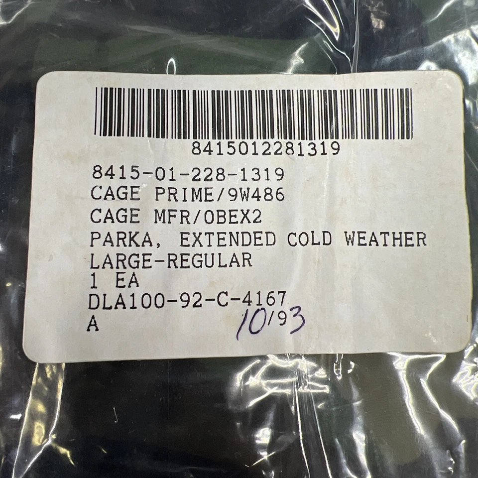 Chaqueta Militar de EE. UU. GI Gore-Tex ECWS Clima Frío Bosque Parka GRANDE R NUEVA GEN1 Foto 4 de 4