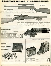 1974 Print Ad of Crosman Model 350 Slidemaster 500 Powermatic BB Gun Rifle