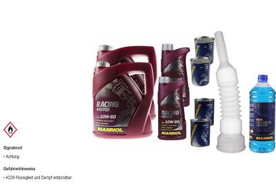 10L MANNOL Motoröl SAE 10W-60 RACING+ESTER inkl. Additiv Auslaufschlauch