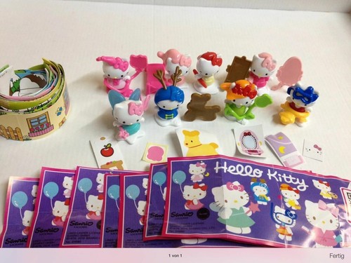 JUEGO COMPLETO DE 8 FIGURAS PARA NIÑOS FERRERO SORPRESA HELLO GATITO DE COLECCIÓN - Imagen 3 de 3